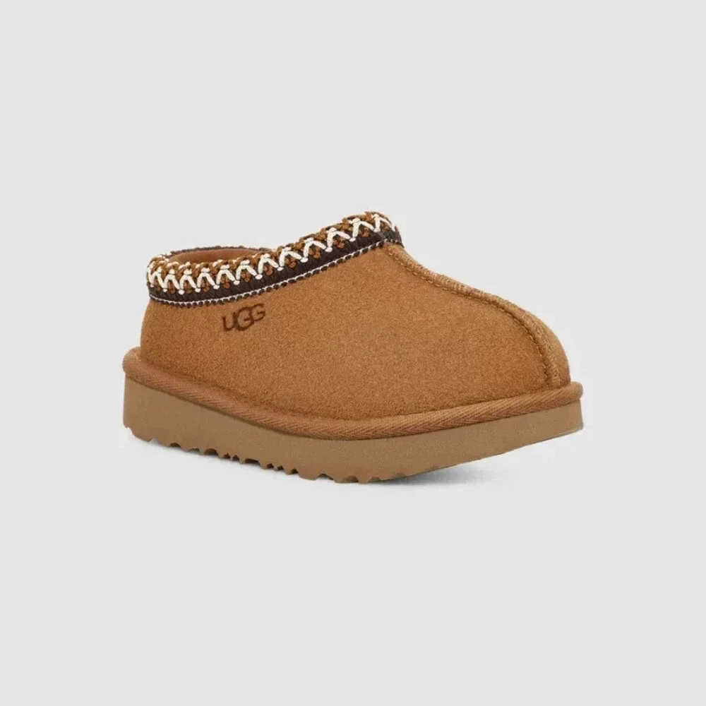 UGG Tasman II 1019066T-CHE Slippers Toddlers 5 Brown Suede Slip On Shoes RHS8621